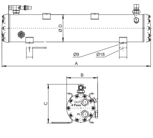 Кожухотрубный теплообменник BITZER OW501