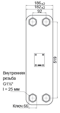 Пластинчатый теплообменник HYDAC HEX S722-120