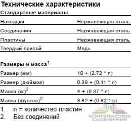 Технические характеристики и габаритные размеры паянного теплообменника Alfa Laval CD300